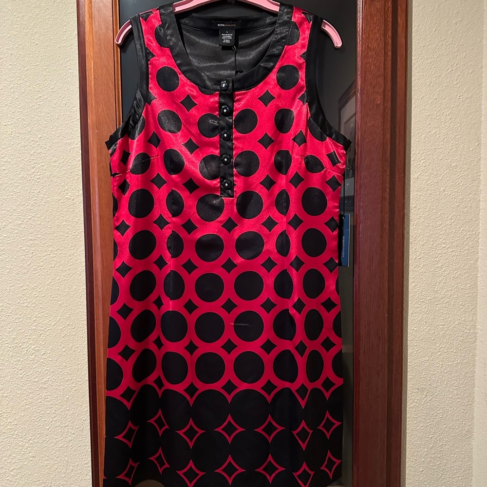 BCBGMaxAzria Black Satin Dress